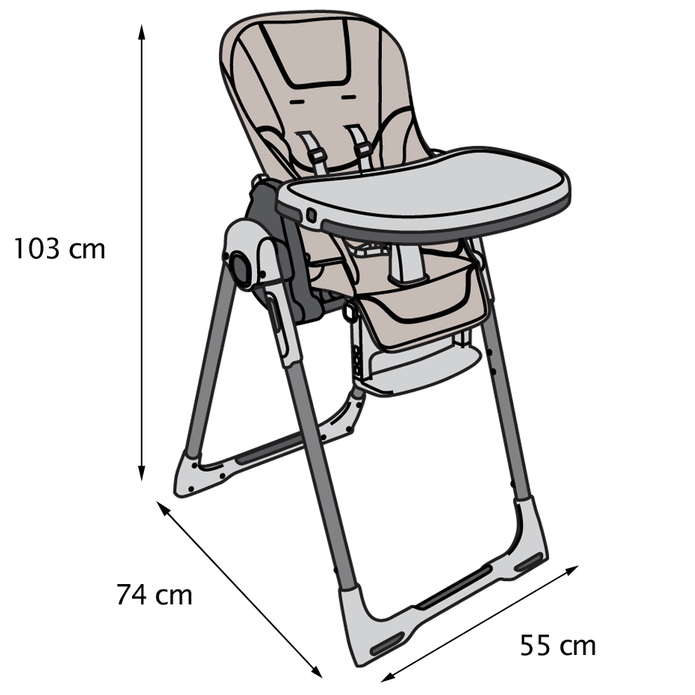 Siège de Table pour Bébé, Chaise Haute Portable avec Dossier Haut et  Harnais de Sécurité, Chaise de Table Pliable pour Enfant avec Sac de  Transport (Gris)